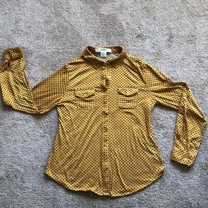 Polka dot button down